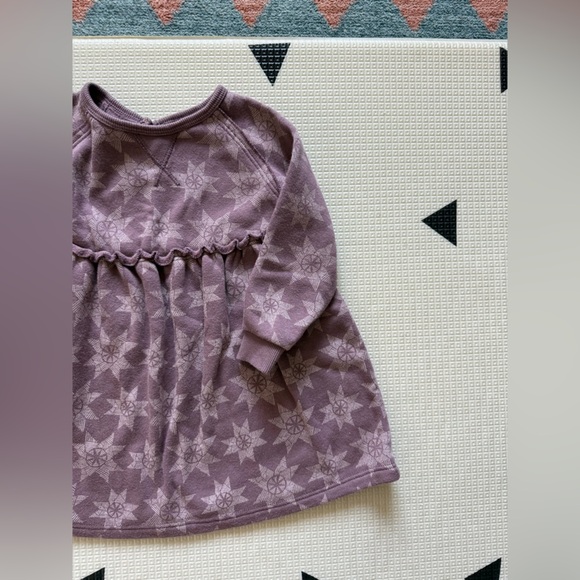 Little Co.|Baby girl Muted boho long sleeve Dress,super soft•••organic cotton - Picture 3 of 7
